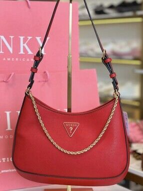 NEW Guess Red Shoulder Handbag